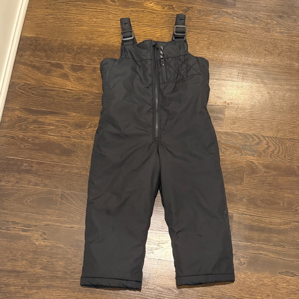 Kids Black Snow Bib Overalls